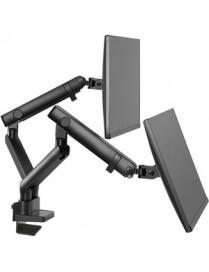 DUAL MONITOR ARTICULATING MNT BLK CLAMP GROMMET TWO MNTRS 32IN |BoxandBuy.com