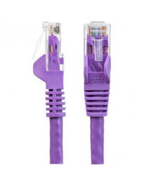 6IN CAT6 PURPLE SNAGLESS ETHERNET CABLE UTP 