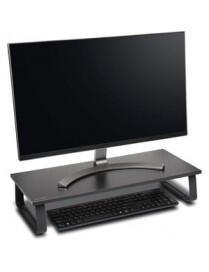 EXTRA WIDE MNTR STAND PROVIDES AMPLE STOR FOR FULL SIZE KEYBOARD 