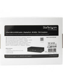 2PORT DISPLAYPORT KVM SWITCH 4K60HZ USB 3.0 HUB TAA COMP |BoxandBuy.com