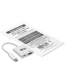 USB C ADAPTER CONVERTER 4K M/F HDMI PD CHARGING USB TYPE C WHITE |BoxandBuy.com