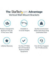 6U VERTICAL WALL-MOUNT BRACKET STEEL LOW-PROFILE WALL-BRACKET |BoxandBuy.com
