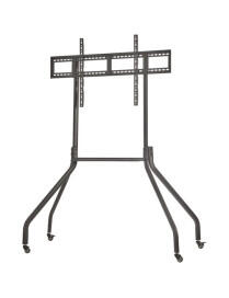 ROLLING TV CART FOR 55-85IN DISPLAYS WIDE LEGS LOCKING CASTERS 