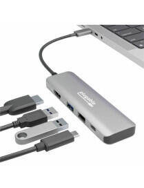 PLUGABLE USB-C 4-IN-1 HUB HDMI USB-C 4-IN-1 HUB 100W PASS-THROUGH 