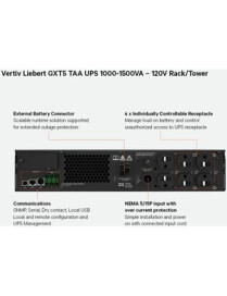 GXT5 TAA 1000VA 120V UPS RACK/TOWER 