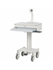 MOBILEWORKSTATIONWITHCASTERS MONITORARMLOCKINGDRAWERTAA 