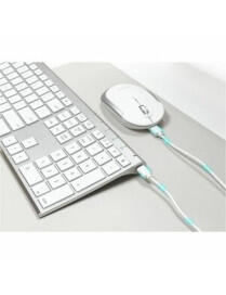 BLUETOOTH KEYBOARD AND MOUSE COMBO RECHARGEABLE ALUMINUM SILVER |BoxandBuy.com